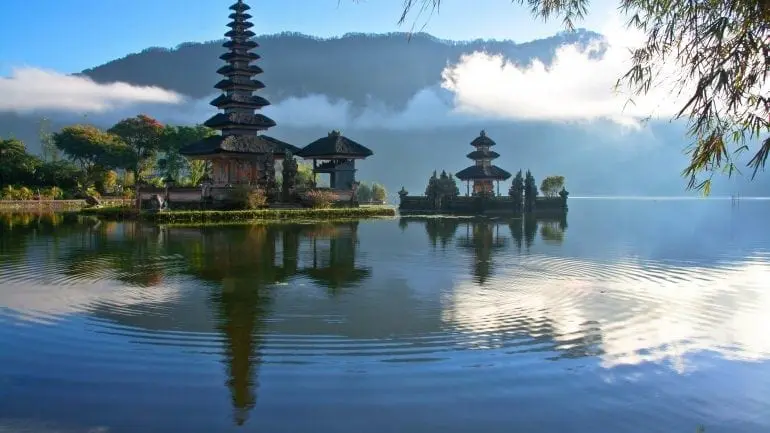 Peaceful view of a Lake at Bali Indonesia
