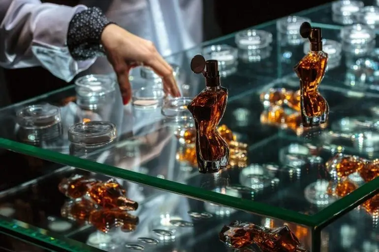 FRANCE. Paris. 2016. Essences de Parfum. Jean Paul Gaultier Head