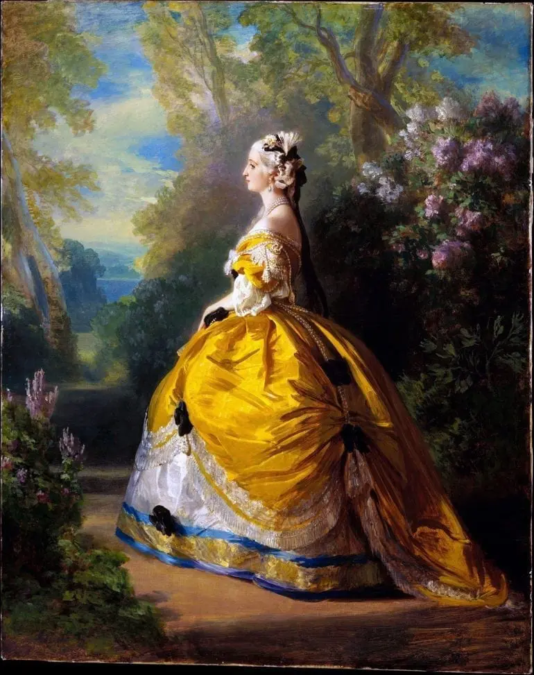 L’impératrice Eugénie à la Marie-Antoinette,  1854, Franz Xaver Winterhalter