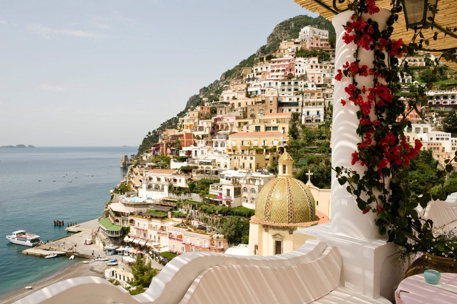 Panoramic view from the terrace of Albergo Le Sirenuse - Positano