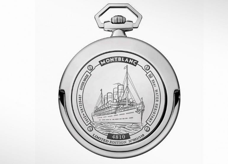 MONTBLANC – Heritage 4810 Orbis Terrarum Pocket Watch Transatlantic Limited Edition back