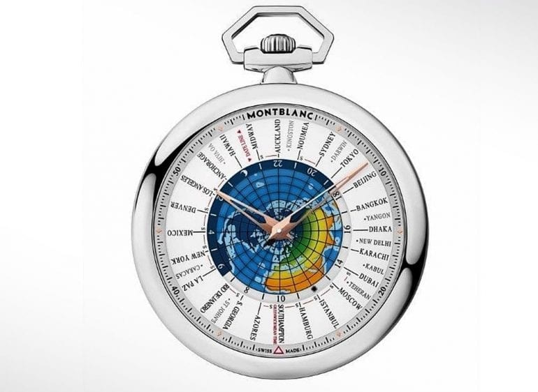 MONTBLANC – Heritage 4810 Orbis Terrarum Pocket Watch Transatlantic Limited Edition front