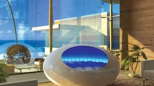 Patul cu apă Tranquility Pod pulsează ușor, în ritmurile muzicii