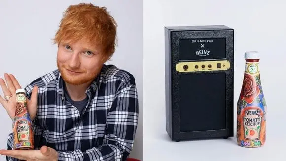 Ed Sheeran este atât de îndrăgostit de Ketchup-ul Heinz, încât și l-a tatuat!