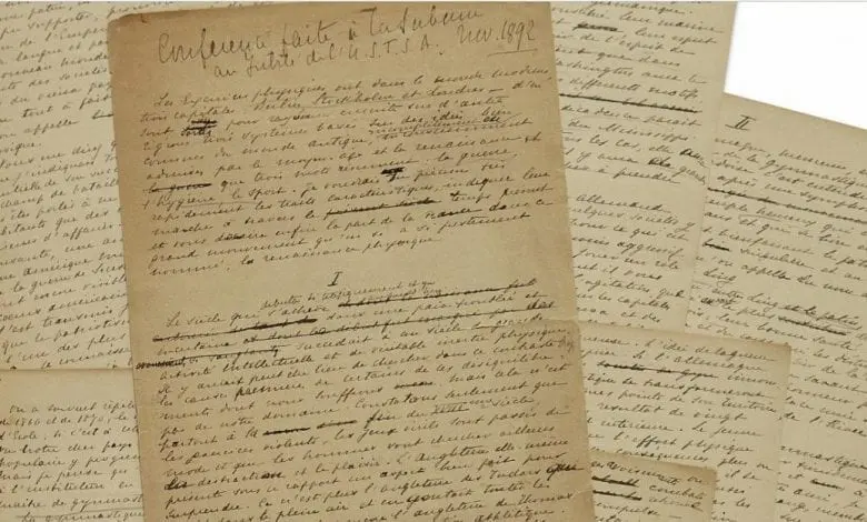 Manifestul lui Pierre de Coubertin care a relansat Jocurile Olimpice s-a vândut pe suma record de 8,8 milioane de dolari