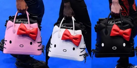 Balenciaga semnează o colecție de genți Hello Kitty pentru bărbați