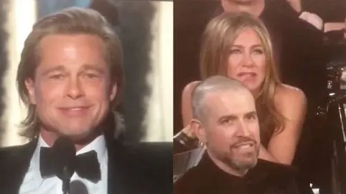 Globurile de Aur 2020 – Cum l-a privit Jennifer Aniston pe Brad Pitt în timpul discursului său