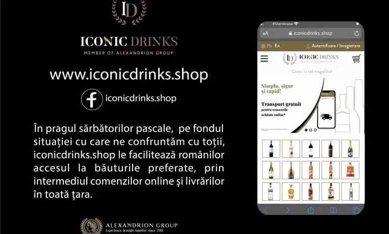 Iconicdrinks.shop le facilitează românilor accesul la băuturile preferate, ȋn pragul sărbătorilor pascale