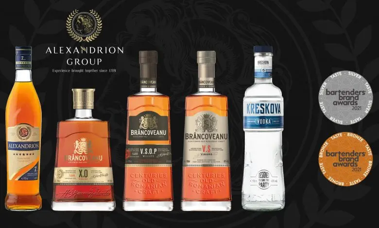 Brâncoveanu Vinars, Alexandrion şi Kreskova Vodka au cucerit medalii pentru calitatea gustului la Bartenders’ Brand Awards 2021