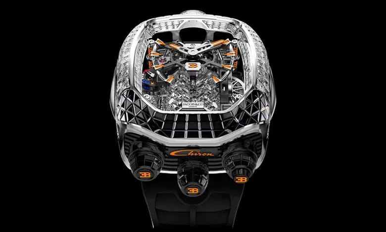 Noul ceas Bugatti Chiron de 560.000 de dolari al lui Jacob & Co. pare că are în interior un motor Supercar