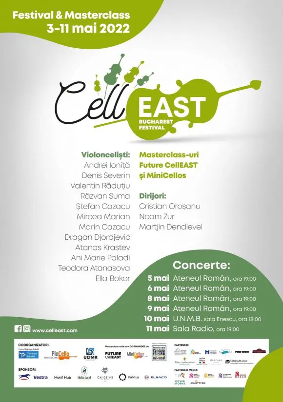 CellEAST Festival 2022 – Primul festival de violoncele din România