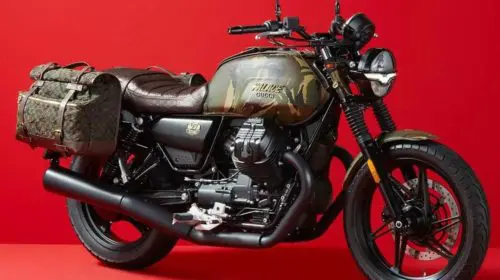 Motocicleta Palace x Gucci x Moto Guzzi V7 te va plimba cu stil