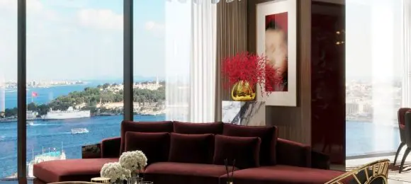 Ruby Royal Penthouse, locuința exclusivistă din Istanbul amenajată în culori îndrăznețe