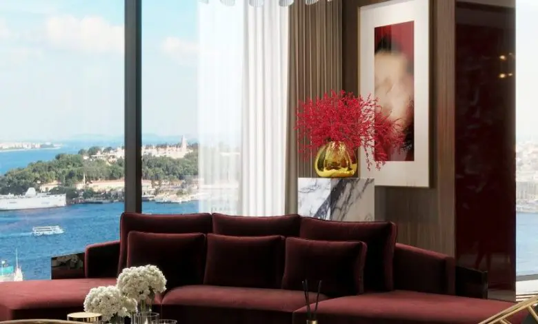 Ruby Royal Penthouse, locuința exclusivistă din Istanbul amenajată în culori îndrăznețe