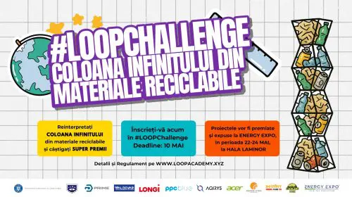 ENERGY EXPO® 2025 a lansat oficial #LOOPChallenge: Coloana Infinitului din Materiale Reciclabile