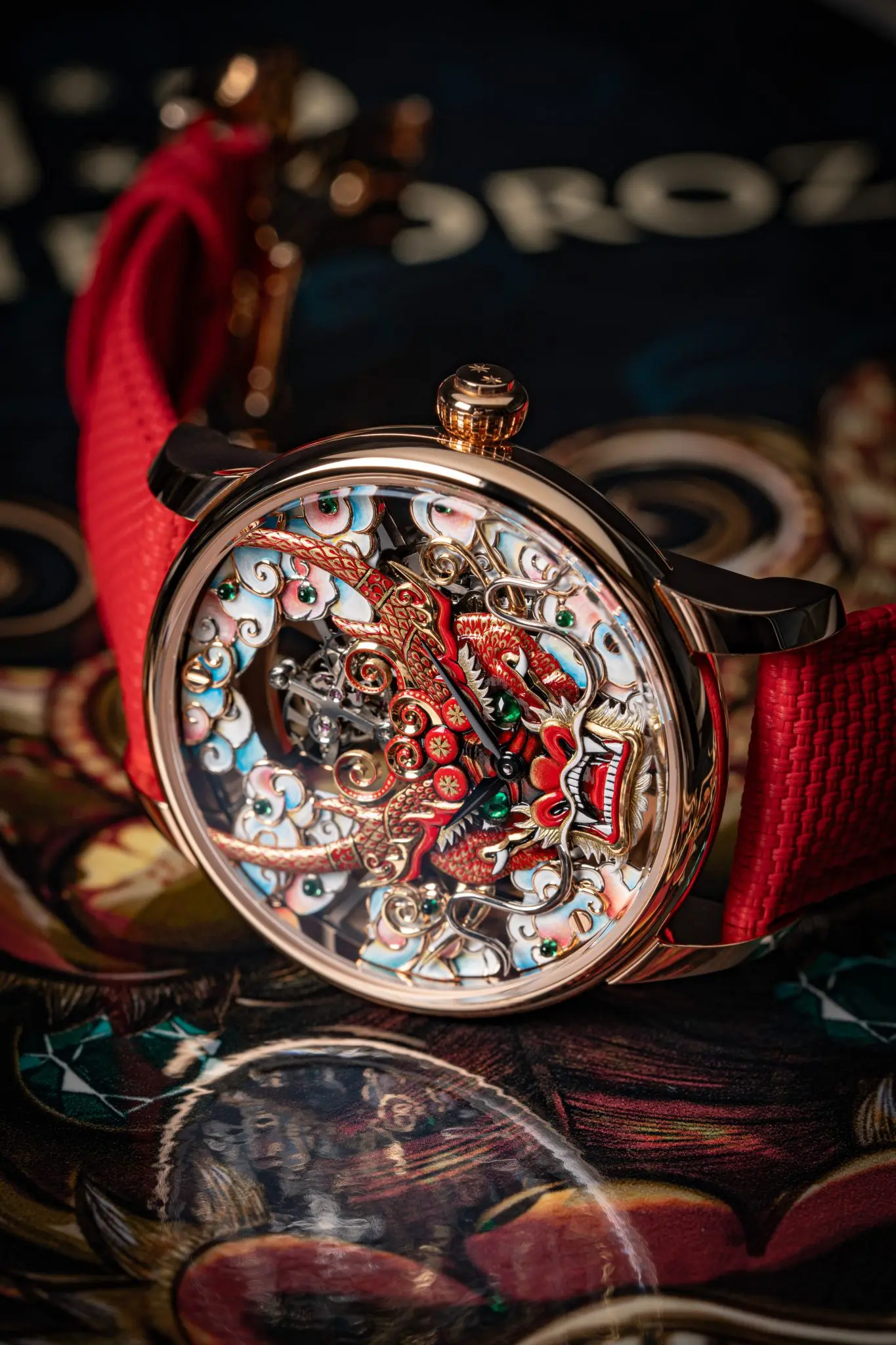 Jaquet Droz Tourbillon Skelet Red Gold - Dragon Mask