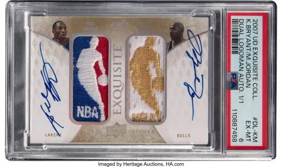 Un card cu Michael Jordan și Kobe Bryant a stabilit un nou record la licitație