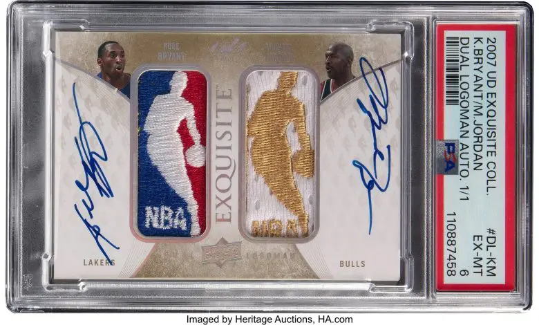 Un card cu Michael Jordan și Kobe Bryant a stabilit un nou record la licitație