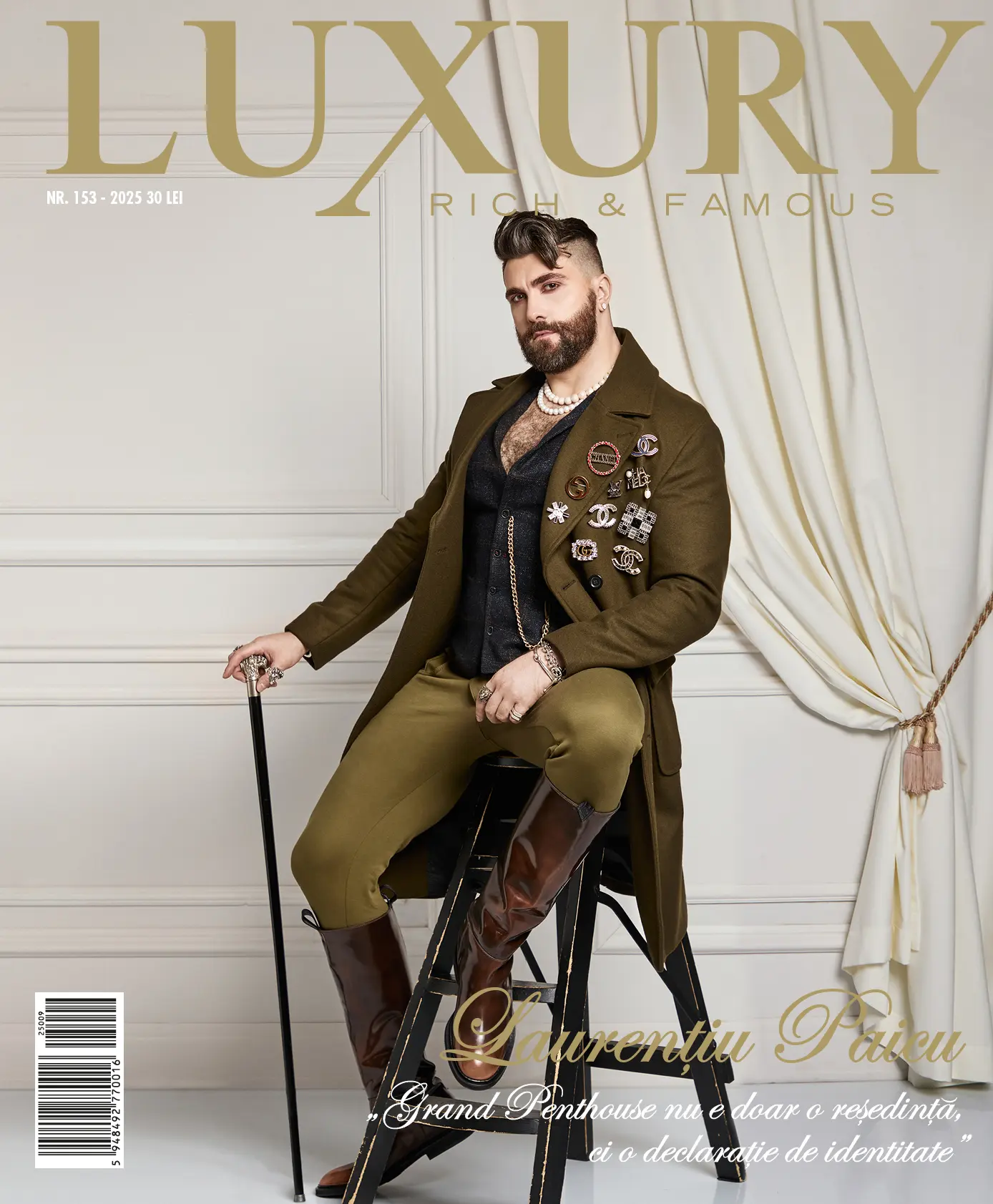 Laurențiu Paicu pe coperta luxury 153