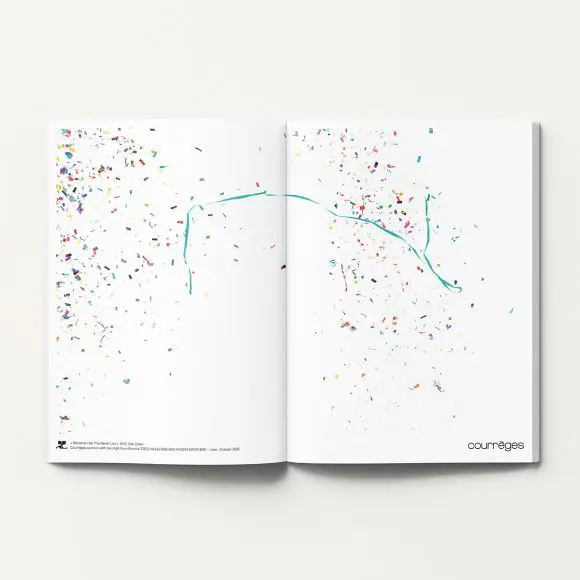 Cea mai nouă campanie a brandului Courrèges are un star neașteptat: confetti-ul