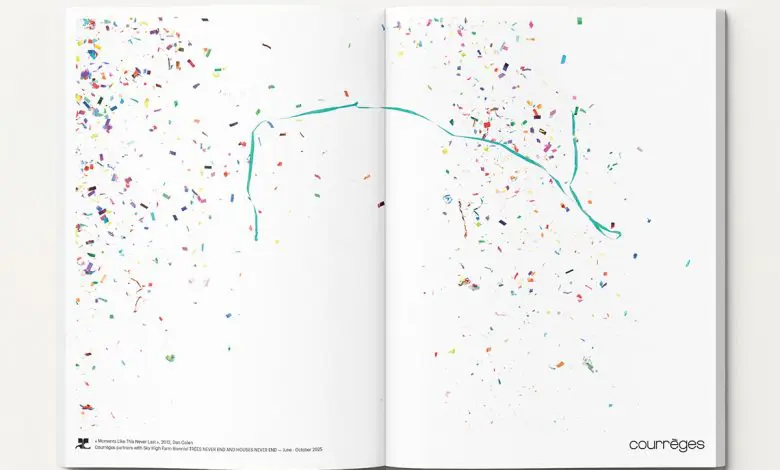 Cea mai nouă campanie a brandului Courrèges are un star neașteptat: confetti-ul