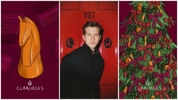 Daniel Lee, directorul de creație al brandului Burberry, va crea bradul de Crăciun din lobby-ul hotelului Claridge’s Londra
