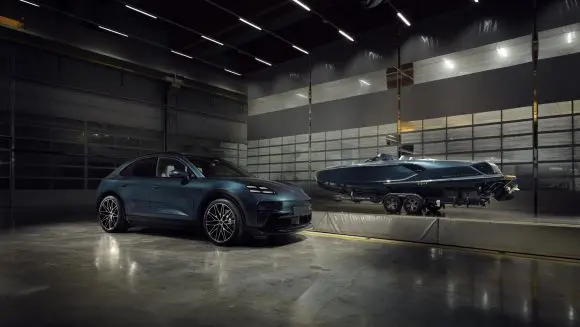 Porsche Macan Turbo Concept Lago însoțește premiera mondială a noii ambarcațiuni sport