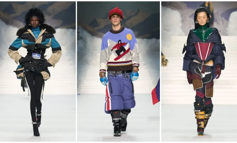 Colecția Dsquared2 prezentată la Milano aduce un omagiu Jocurilor Olimpice de iarnă