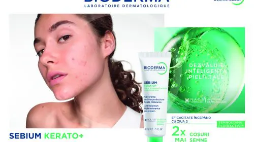 Bioderma lansează campania „Acneea te pune pe mute, Sebium o pune pe hide”