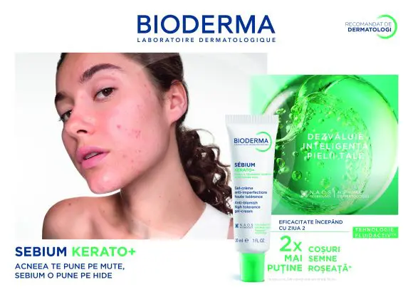 Bioderma lansează campania „Acneea te pune pe mute, Sebium o pune pe hide”
