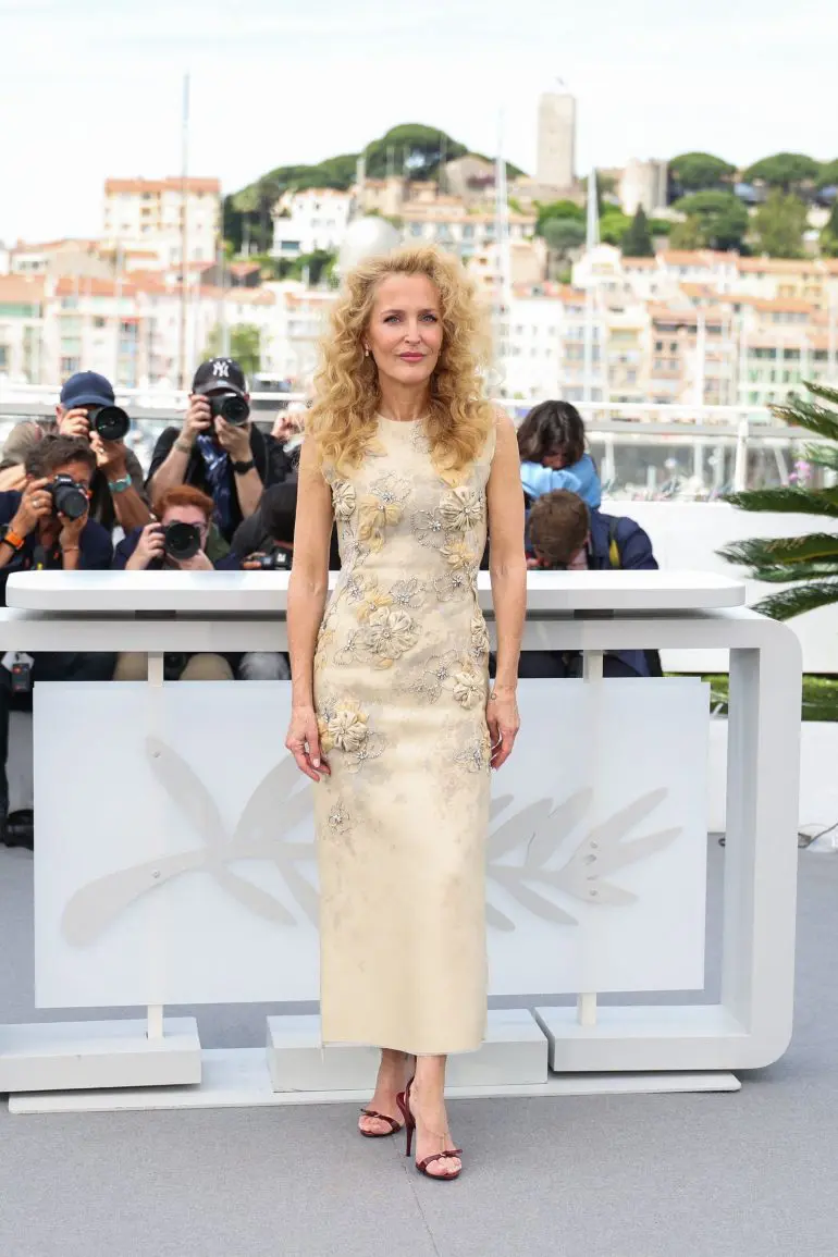 Gillian Anderson in Miu Miu