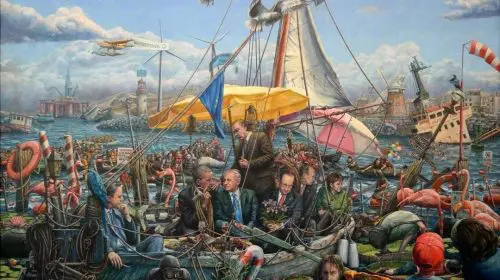 Bookfest găzduiește în premieră o expoziție de tablouri ale pictorului Pompiliu Buleu