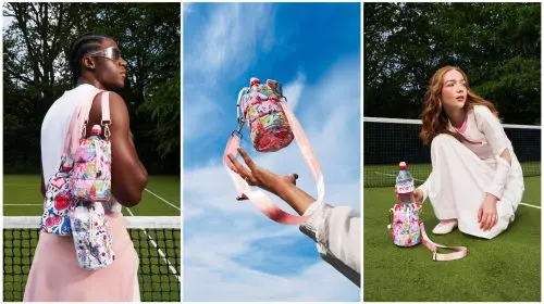 Evian aniversează 200 de ani și un parteneriat de durată cu Wimbledon, lansând o colecție de genți pentru sticlele de apă