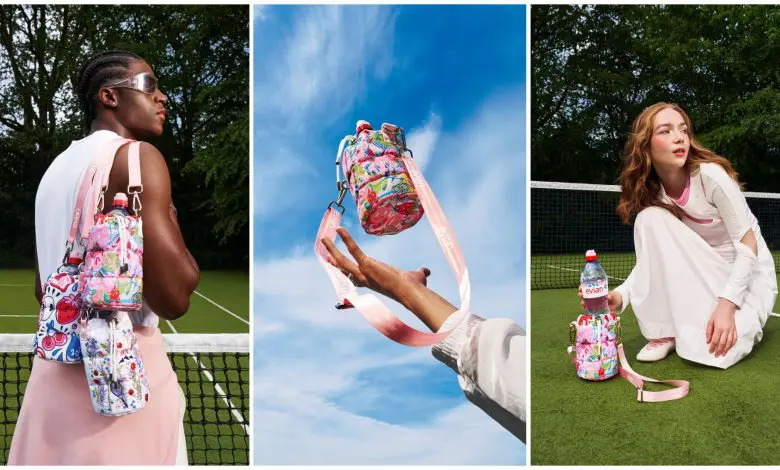 Evian aniversează 200 de ani și un parteneriat de durată cu Wimbledon, lansând o colecție de genți pentru sticlele de apă