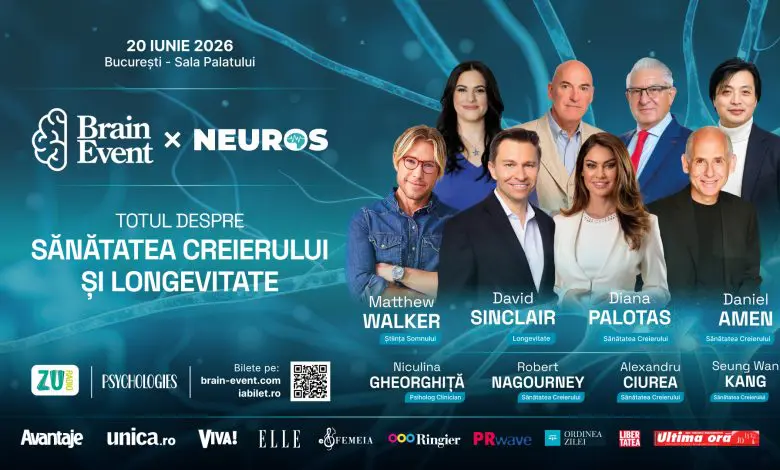Conferința Brain Event 2026 aduce la București elita mondială a cercetării în longevitate și sănătatea creierului