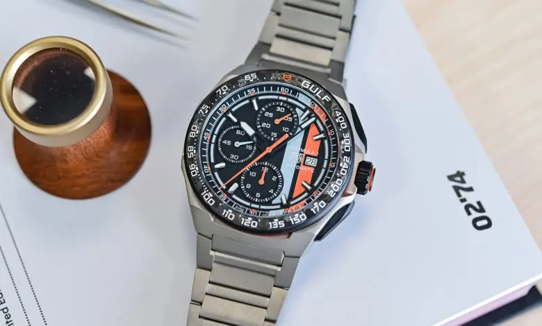 TAG Heuer Formula 1 Automatic Chronograph x Gulf – Curse în albastru și portocaliu