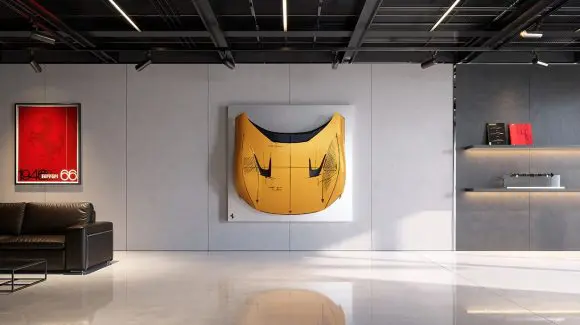 Ferrari transformă elementele de caroserie în opere de artă