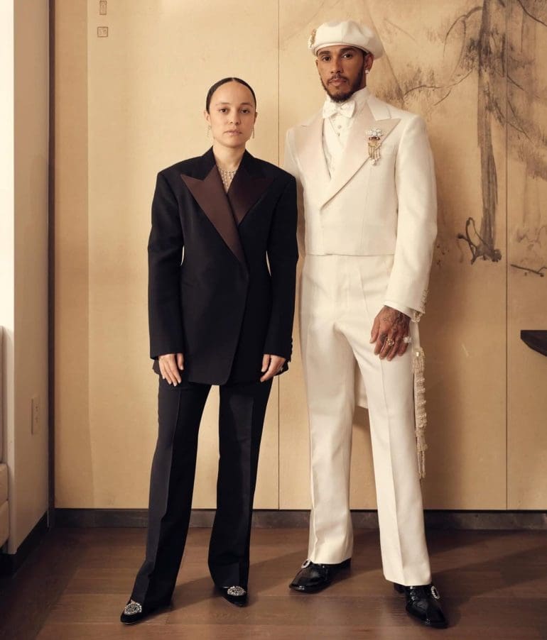 Grace Wales Bonner și Lewis Hamilton la Gala Met 2025