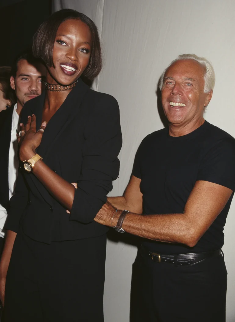 Naomi Campbell și Giorgio Armani, 1996